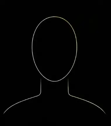 Minimal line avatar representing a man